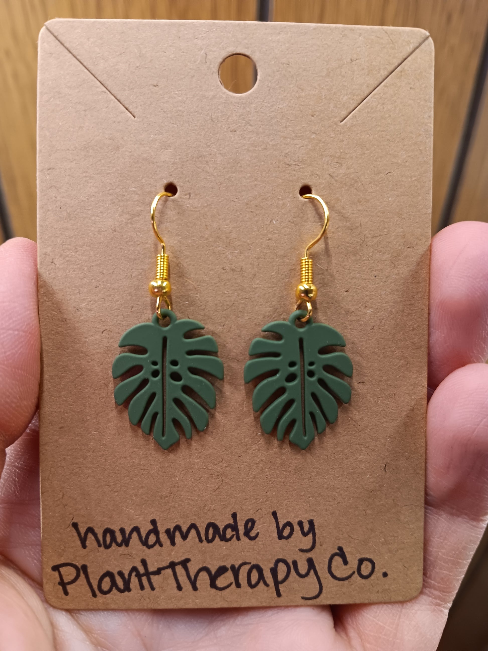 monstera plant earrings Monstera Earrings