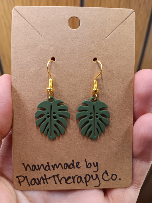 Monstera Earrings